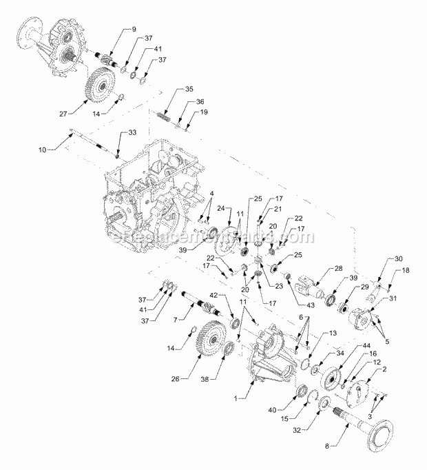 Differential And Final Drive Diagram and Parts List for 7284 54AD74H-710, 54AT74H-710 Cub Cadet Lawn Tractor